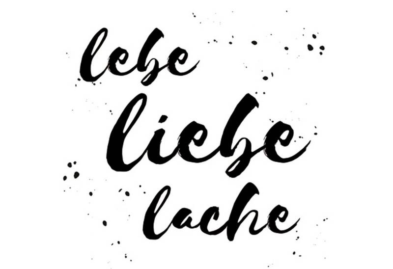 ti-flair Papierserviette, Servietten Papier 33x33cm mit Spruch Motiv 20 Stück Weiß / Schwarz von ti-flair