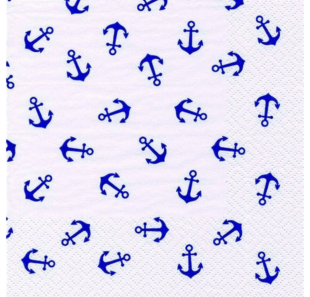 ti-flair Papierserviette 20 Servietten Anchor Blue 33x33cm, (20 St) von ti-flair