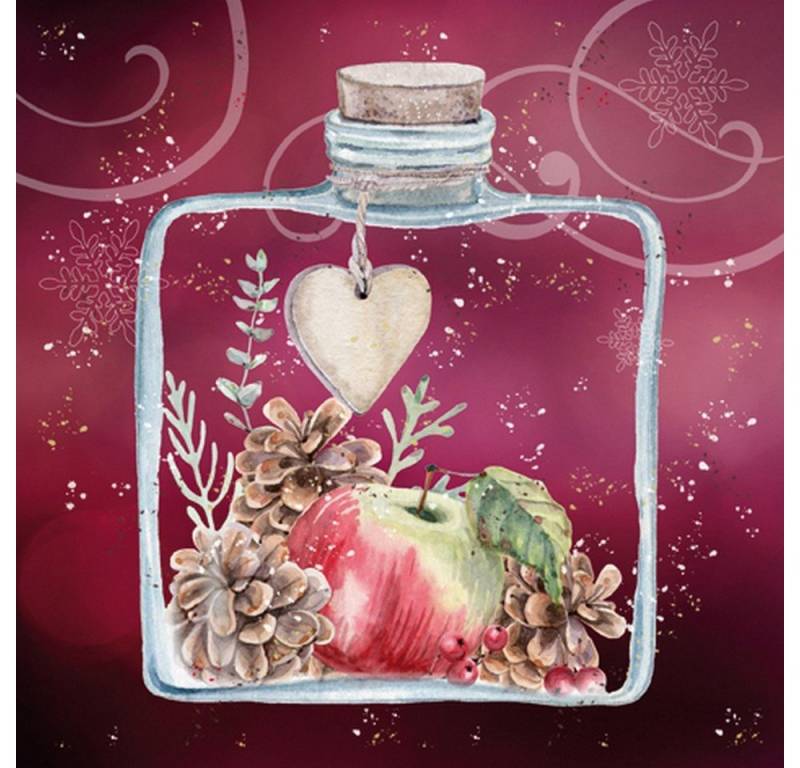 ti-flair Papierserviette 20 Servietten Composizione Natalizia 33x33cm, (20 St) von ti-flair