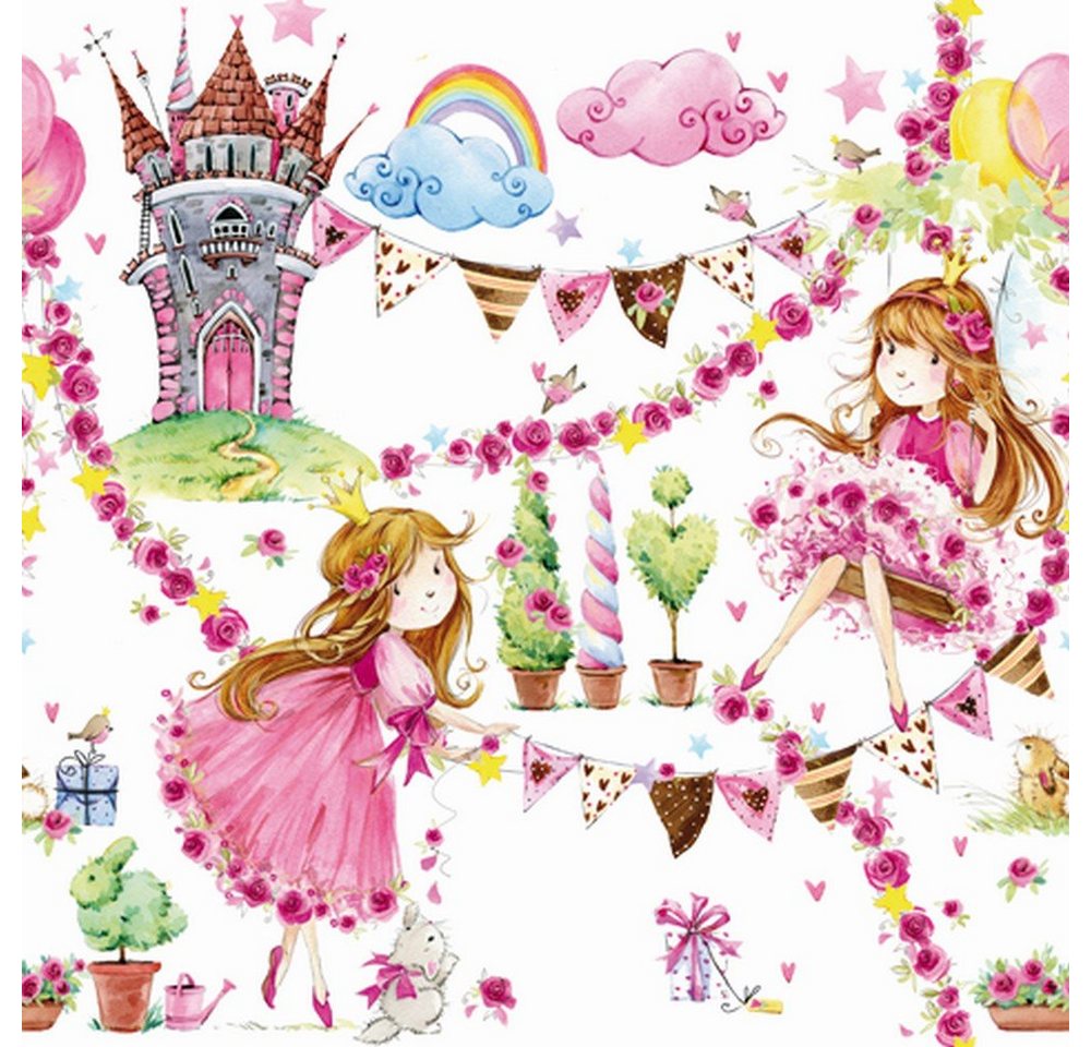 ti-flair Papierserviette 20 Servietten Fairy Tale Princess 33x33cm, (20 St) von ti-flair