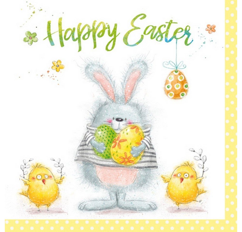 ti-flair Papierserviette 20 Servietten Funny Easter Team 33x33cm, (20 St) von ti-flair