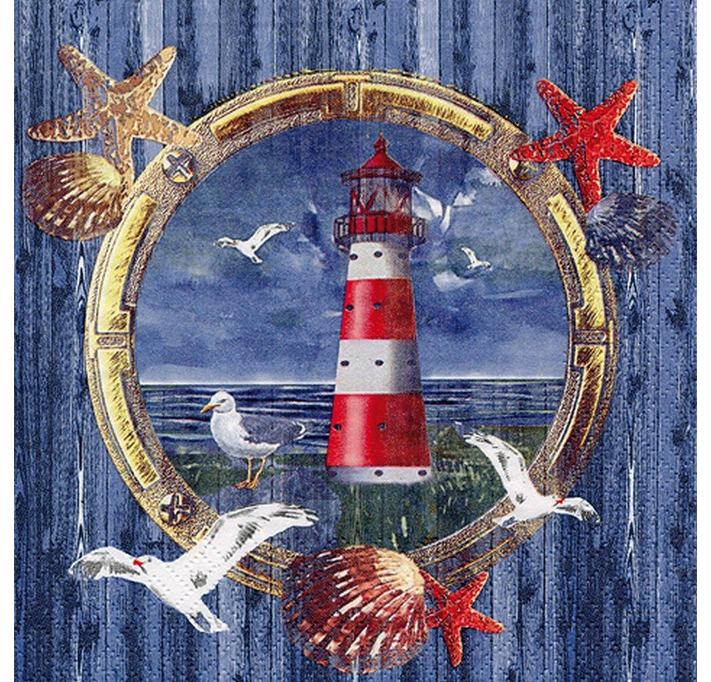 ti-flair Papierserviette 20 Servietten Porthole Window 33x33cm, (20 St) von ti-flair