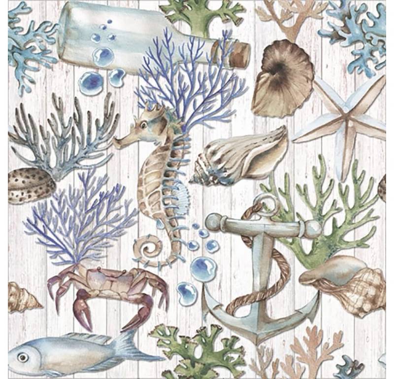 ti-flair Papierserviette Maritim, Strand, Meer, Urlaub, Sommer, Tischdeko, Kollektion, (20 St), Tafel und Tischdekoration geeignet von ti-flair