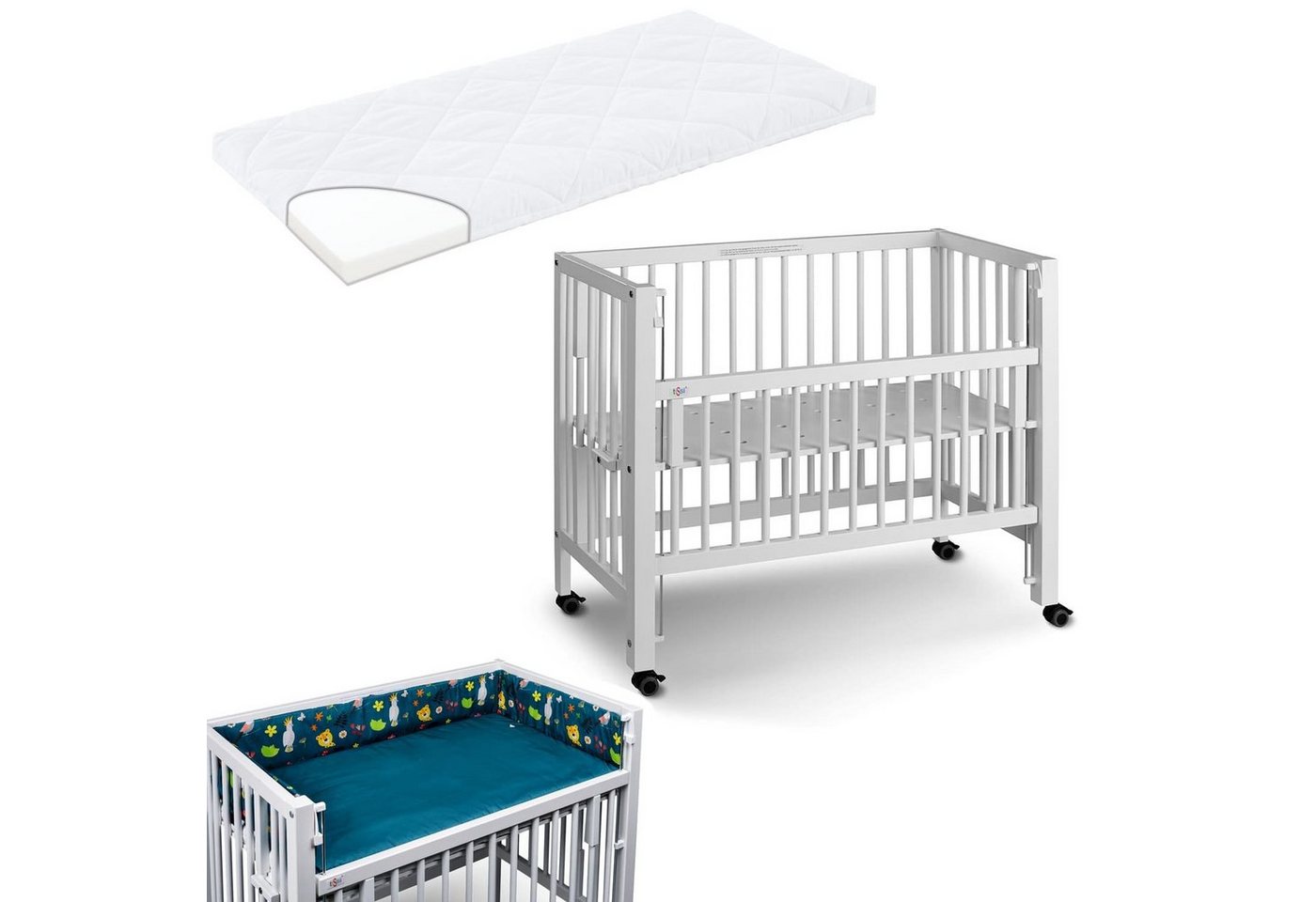 tiSsi® Babybett Sophie inkl. Matratze und Nestchen von tiSsi®