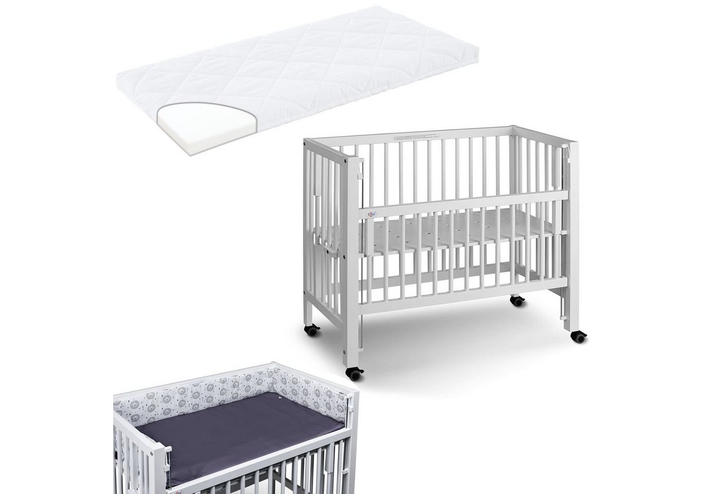 tiSsi® Babybett Sophie inkl. Matratze und Nestchen von tiSsi®