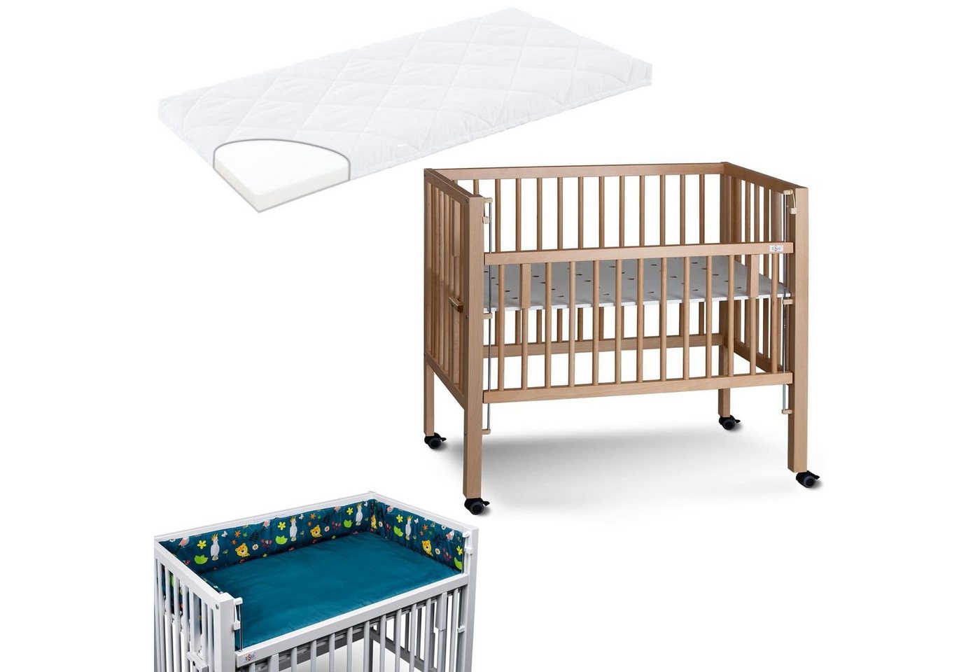 tiSsi® Babybett Sophie inkl. Matratze und Nestchen von tiSsi®