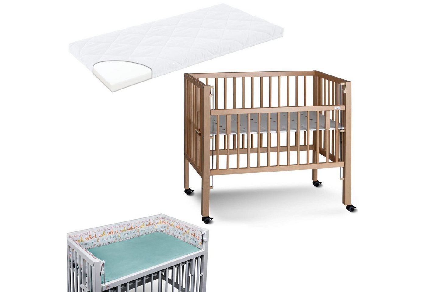 tiSsi® Babybett Sophie inkl. Matratze und Nestchen von tiSsi®