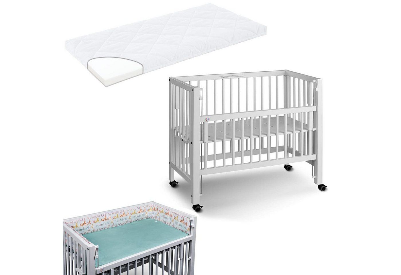 tiSsi® Babybett Sophie inkl. Matratze und Nestchen von tiSsi®