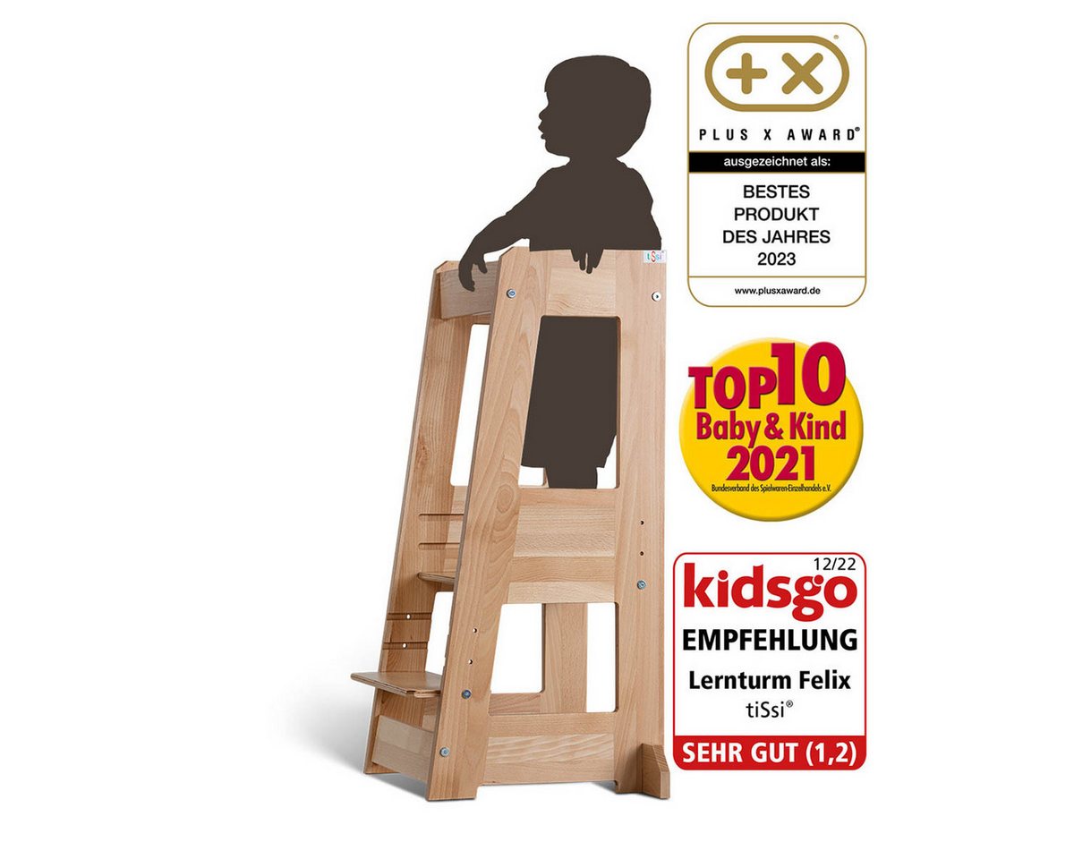 tiSsi® Stehhilfe Lernturm / Entdeckerturm Felix, Buche natur von tiSsi®