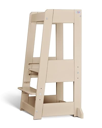 tiSsi® Entdeckerturm/Lernturm Felix mitwachsend Buche massiv Cashmere von tiSsi