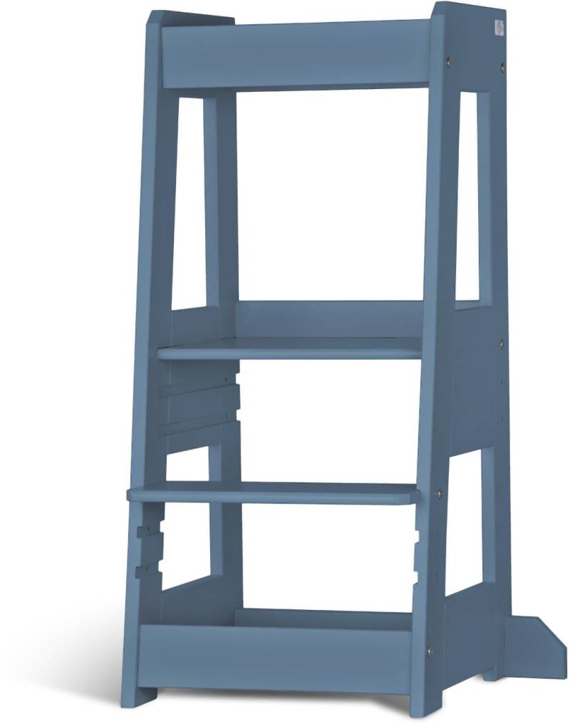 tiSsi® Entdeckerturm / Lernturm FELIX mitwachsend Buche massiv Taubenblau von tiSsi