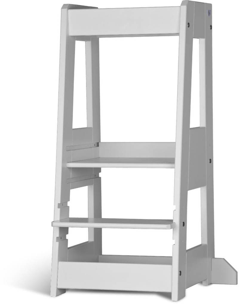 tiSsi® Entdeckerturm / Lernturm FELIX mitwachsend Buche massiv Weiß von tiSsi