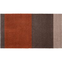 tica copenhagen - Stripes Horizontal Läufer, 67 x 120 cm, sand / braun / terracotta von tica copenhagen