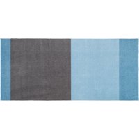 tica copenhagen - Stripes Horizontal Läufer, 90 x 200 cm, light / dusty blue / steelgrey von tica copenhagen
