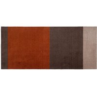 tica copenhagen - Stripes Horizontal Läufer, 90 x 200 cm, sand / braun / terracotta von tica copenhagen