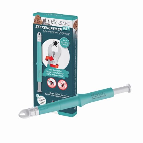 tickSAFE Zeckengreifer mit rotierendem Greiferkopf zur Anwendung am Tier | Die bessere Alternative zur Zeckenzange - kein Quetschen, Ziehen oder Drücken - einfach schonend rausdrehen tickSAFE Zeckengreifer mit rotierendem Greiferkopf zur Anwendung am Tier | Die bessere Alternative zur Zeckenzange - kein Quetschen, Ziehen oder Drücken - einfach schonend rausdrehen von tickSAFE