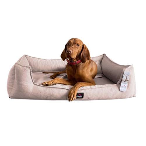 tierlando® Scarlett orthopädisches Hundebett aus meliertem Möbelstoff | inkl. Matratzenschoner | modernes Design Größe: 130x100 cm Farbe: 07 Rose von tierlando