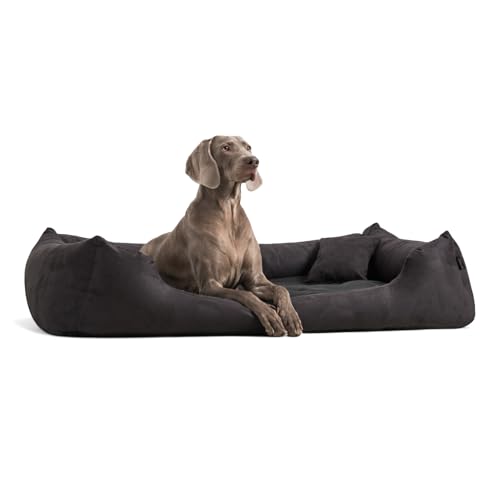 tierlando Moritz VIP Hundebett Hundesofa M - XXXL 90 110 130 160 185 cm Größe: 110x90cm | Farbe: 03 Schwarz von tierlando