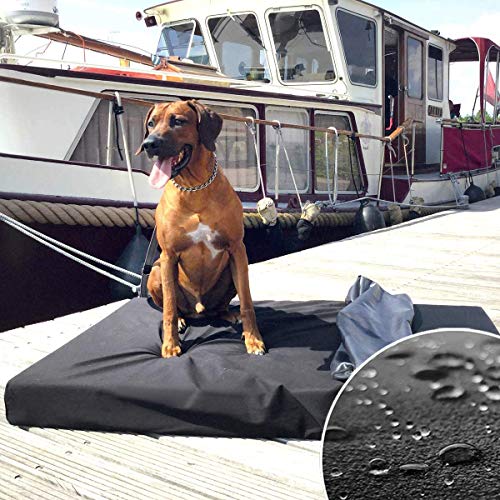 tierlando Quick-Cover! Schonbezug Spannbettlaken High-Tech Stoff | wasserabweisend | Hundebett Hundematratze Goofy | Pluto | Linus | Anton | Scotch (XXL - 145 x 85 x 8-20 cm, 02 Graphit) von tierlando