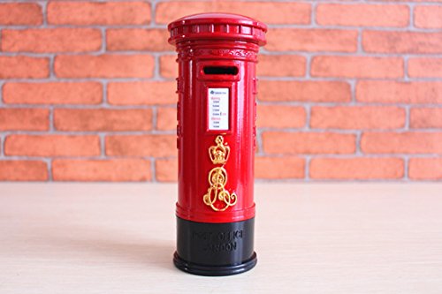 tifee Spardose / Sparschwein UK London Street Briefkasten Metall Handwerk Modell großer Briefkasten Spardose Kontinentale Dekoration (rot) von tifee