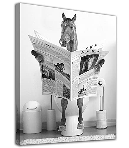 Lustiges Pferd Badezimmer Leinwand Wandkunst Schwarz und Weiß Lustiges Bild Bauernhaus Badezimmer Wanddekoration Pferd sitzt auf Toilette Lesen Zeitung Badezimmer Kunstwerk Pferd Kunst fertig zum Lustiges Pferd Badezimmer Leinwand Wandkunst Schwarz und Weiß Lustiges Bild Bauernhaus Badezimmer Wanddekoration Pferd sitzt auf Toilette Lesen Zeitung Badezimmer Kunstwerk Pferd Kunst fertig zum von tigeridge