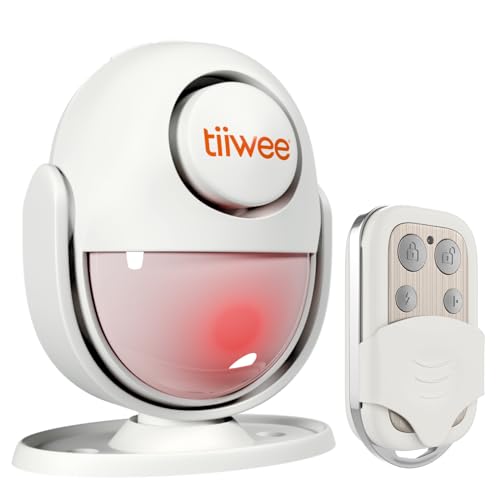 tiiwee A2 PIR Bewegungsmelder Alarm mit Fernbedienung - 120 dB - Bewegungsmelder Innen mit Alarmfunktion - Türalarm mit Fernbedienung von tiiwee