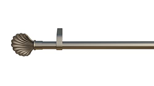 Gardinenstange Volterra 1, chrom-matt, 16mm Durchmesser, 280cm, inkl. Trägern von tilldekor
