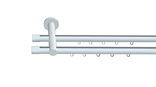 Tilldekor Innenlauf Gardinenstange HIGH-LINE ANDRAX, 2-Lauf, weiß-glanz, Ø 20 mm, 160 cm, inkl. Trägern und Gleitern Tilldekor Innenlauf Gardinenstange HIGH-LINE ANDRAX, 2-Lauf, weiß-glanz, Ø 20 mm, 160 cm, inkl. Trägern und Gleitern von tilldekor