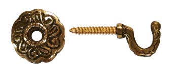 Vorhang Raffhaken Antik in Messing poliert von tilldekor