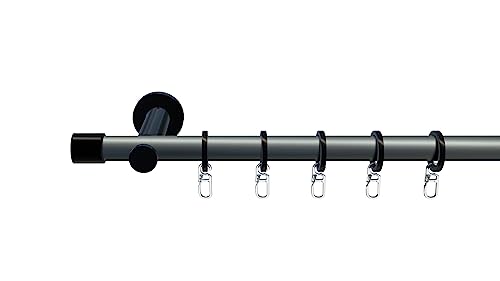 tilldekor Gardinenstange nach Maß, Andrax, 1-lauf, Silber-schwarz 20 mm Durchmesser, Wunschmaßlänge 180 cm inkl. Trägern,Endstücken, Ringen und Faltenlegehaken tilldekor Gardinenstange nach Maß, Andrax, 1-lauf, Silber-schwarz 20 mm Durchmesser, Wunschmaßlänge 180 cm inkl. Trägern,Endstücken, Ringen und Faltenlegehaken von tilldekor