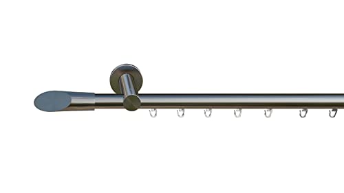 tilldekor Innenlauf Gardinenstange nach Maß, Marbella 1-läufig, edelstahl-optik, 20mm Durchmesser, auf Maß gefertigt, 150 cm, inkl. Trägern und Endstücken tilldekor Innenlauf Gardinenstange nach Maß, Marbella 1-läufig, edelstahl-optik, 20mm Durchmesser, auf Maß gefertigt, 150 cm, inkl. Trägern und Endstücken von tilldekor