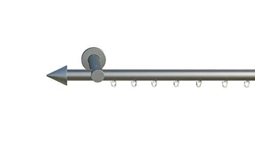 tilldekor Innenlauf Gardinenstange nach Maß, Palma 1-läufig Silber-Matt, 16mm Durchmesser, auf Maß gefertigt, 230 cm, inkl. Trägern und Endstücken tilldekor Innenlauf Gardinenstange nach Maß, Palma 1-läufig Silber-Matt, 16mm Durchmesser, auf Maß gefertigt, 230 cm, inkl. Trägern und Endstücken von tilldekor