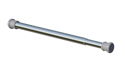 Klemmstange Duschvorhangstange 25/22 mm, ausziehbar 120-220 cm, edelstahl-optik von tilldekor