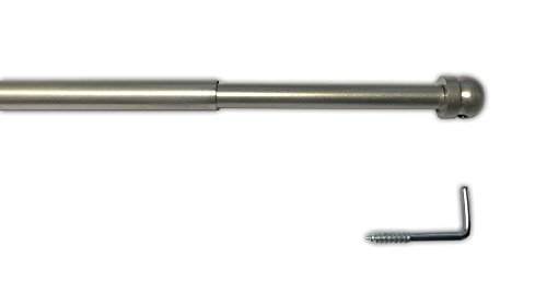 tilldekor Messingstange, ausziehbare Gardinenstange, Nickel-matt, 60-110 cm von tilldekor