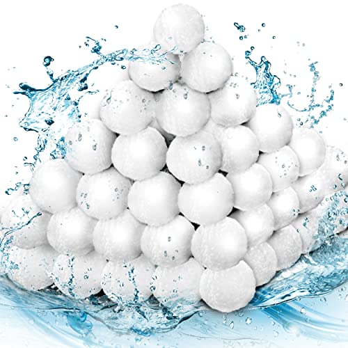 tillvex® Pool Filterbälle 1400g Filter für Sandfilteranlage [Design 2023] | Ersetzen 50kg Filtersand | Extra langlebige Filter Balls für glasklares Wasser | Umweltfreundlicher Ersatz von tillvex