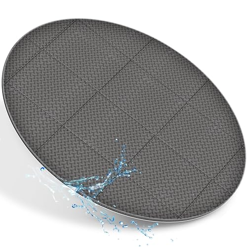 tillvex® Whirlpool Unterlage rund 196cm | Bodenmatte Poolunterlage Matte für Outdoor Whirlpools | Thermo Bodenschutzmatte Pool Untergrund | Bodenschutz Bodenplatte schützt & isoliert (Grau) von tillvex