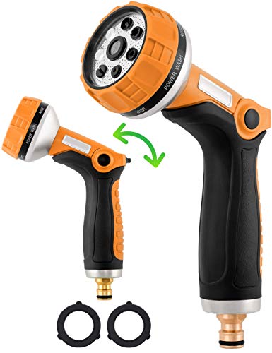 tillvex Garten-Handbrause Premium 10 Funktionen | für alle gängigen Gartenschlauch-Systeme | Gartenbrause | Spritzpistole | Spritzdüse | mit Feststellfunktion | Orange tillvex Garten-Handbrause Premium 10 Funktionen | für alle gängigen Gartenschlauch-Systeme | Gartenbrause | Spritzpistole | Spritzdüse | mit Feststellfunktion | Orange von tillvex