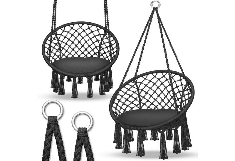 tillvex Hängesessel tillvex® Hängesessel Hängestuhl Hängeschaukel Hängekorb Hängesitz (Set), Kissen von tillvex