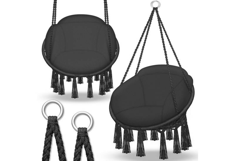 tillvex Hängesessel tillvex® Hängesessel Hängestuhl Hängeschaukel Hängekorb Hängesitz (Set), Kissen von tillvex