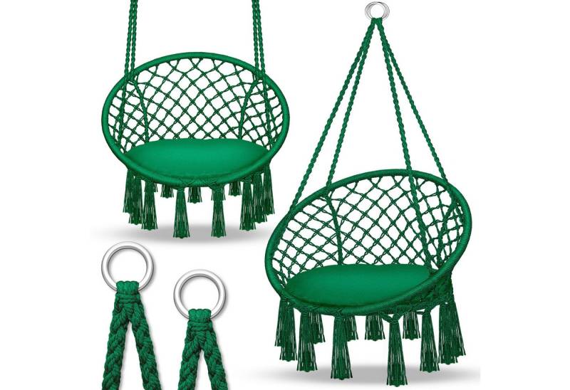 tillvex Hängesessel tillvex® Hängesessel Hängestuhl Hängeschaukel Hängekorb Hängesitz (Set), Kissen von tillvex