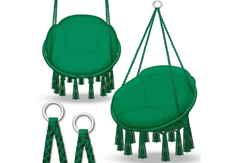 tillvex Hängesessel tillvex® Hängesessel Hängestuhl Hängeschaukel Hängekorb Hängesitz (Set), Kissen von tillvex