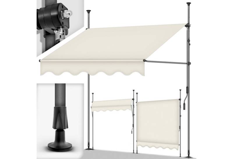 tillvex Klemmmarkise tillvex Balkonmarkise Markise Klemmmarkise Sonnenmarkise Handkurbel von tillvex