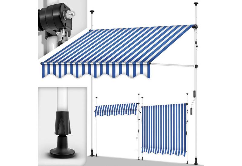 tillvex Klemmmarkise tillvex Balkonmarkise Markise Klemmmarkise Sonnenmarkise Handkurbel von tillvex