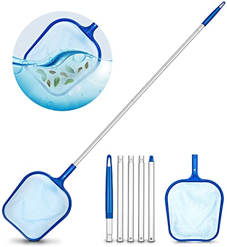 tillvex Pool Kescher Set | Pool Reinigungsset mit Teleskopstange 122 cm | Laubkescher feinmaschig | Poolkescher zur Reinigung von Schwimmbad Whirlpool Spa von tillvex