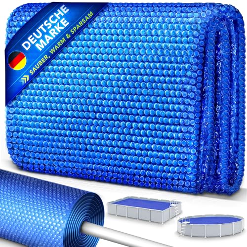 tillvex Pool Solarabdeckplane Rechteckig 450x220 cm | Solarfolie Stärke 120 µm | Solarplane zuschneidbar | Poolheizung für Wassererwärmung von tillvex