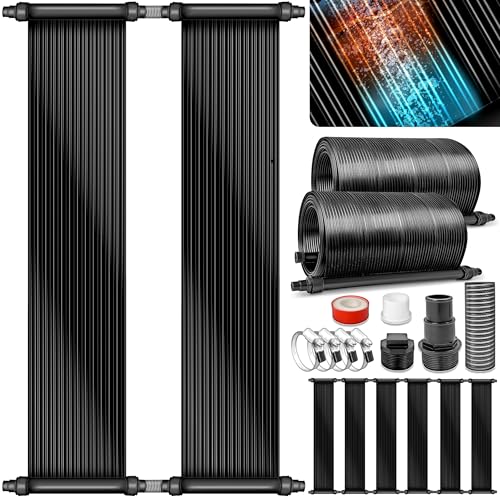 tillvex Pool Solarkollektor Set 120 x 600 cm | Solarheizung für umweltfreundliches Erhitzen | Poolheizung Komplettset | Solarmatte | Pool Schwimmbad Sonnenkollektor Warmwasser von tillvex
