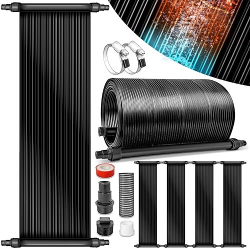 tillvex Pool Solarkollektor Set 60x500 cm | Solarheizung bis 20.000 l Wasserinhalt | Umweltfreundliches Erhitzen | Poolheizung Komplettset | Solarmatte | Pool Schwimmbad Sonnenkollektor Warmwasser von tillvex