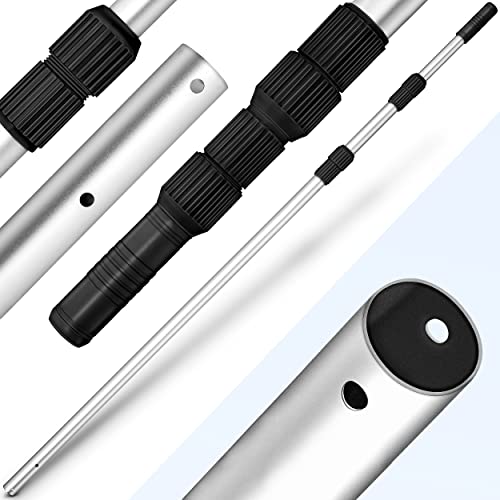 tillvex Pool Teleskopstange 1,20-3,60m | Aluminium Poolstange | Stange zur Poolreinigung 3-teilig | Schwarz von tillvex