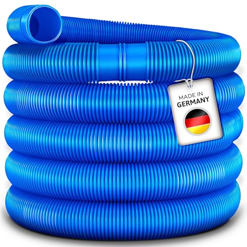 tillvex Poolschlauch Made in Germany | Schwimmbadschlauch mit Muffen | Solarschlauch für Pool und Schwimmbecken | Saugschlauch | Pumpenschlauch | flexibler Wasserschlauch (Blau, 20m / 32mm) von tillvex
