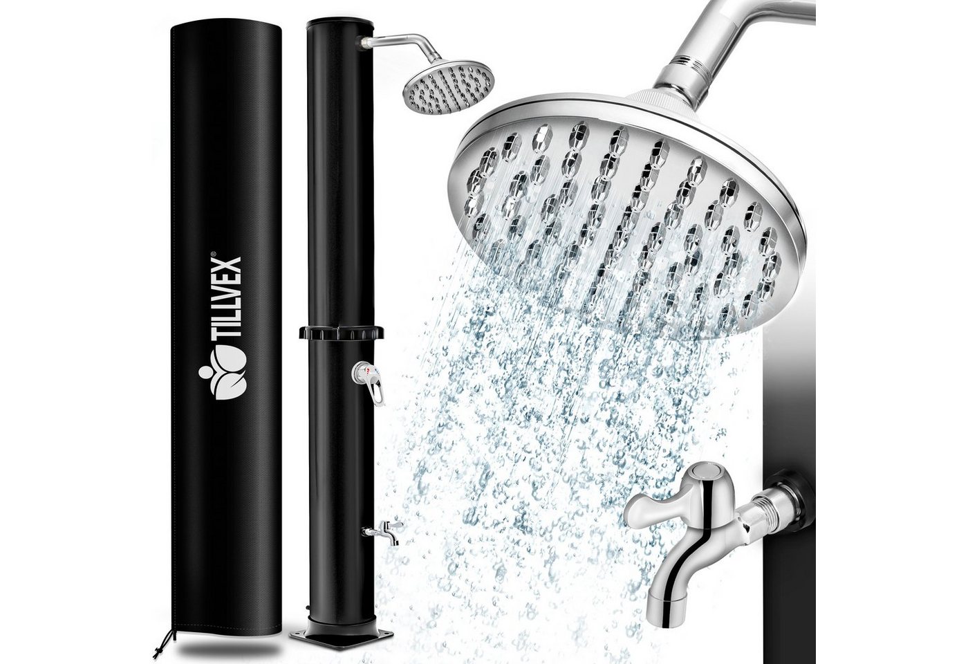 tillvex Solardusche Solar Gartendusche 35 Liter inklusive Schutzhaube, warmes Wasser, Pooldusche Camping ohne Strom tillvex Solardusche Solar Gartendusche 35 Liter inklusive Schutzhaube, warmes Wasser, Pooldusche Camping ohne Strom von tillvex